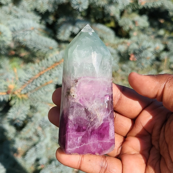 Rainbow Fluorite Tower / Wand / Obelisk / Fluorite - Picture 3 of 9